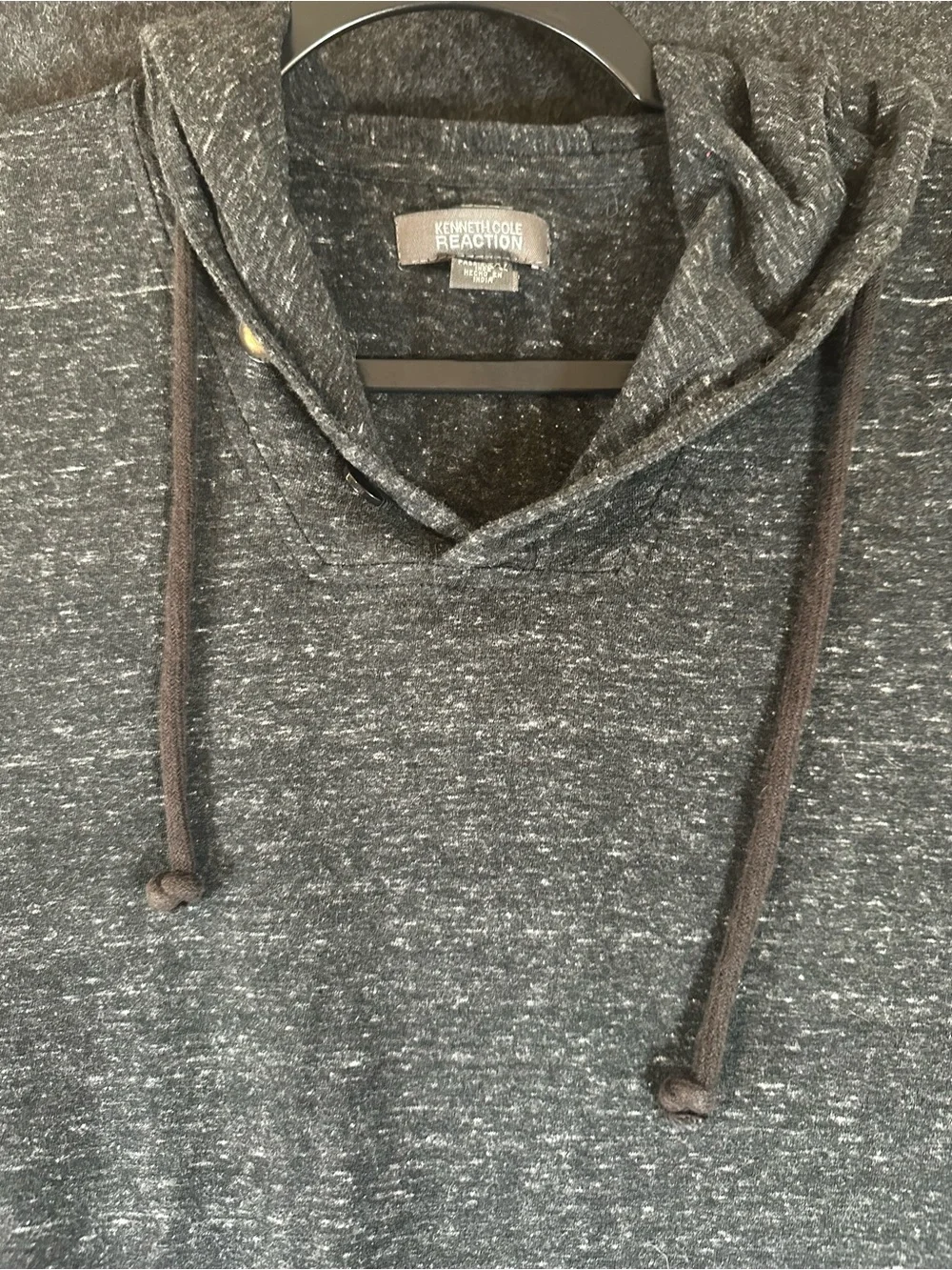 Kenneth Cole Reaction Men's Charcoal Gray Marled Pullover Hoodie XXL